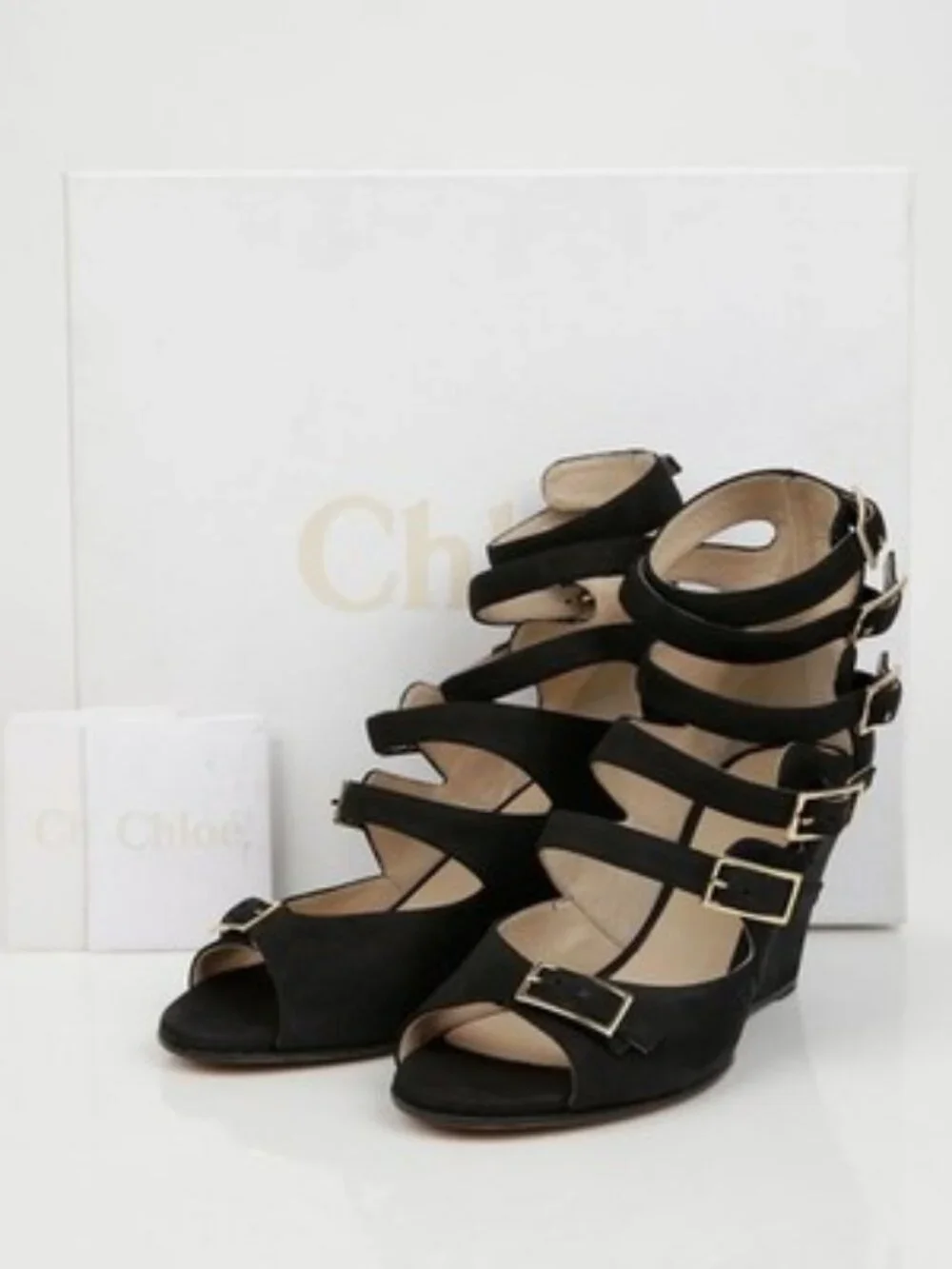 Chloe Multi-strap Wedge Sandals
